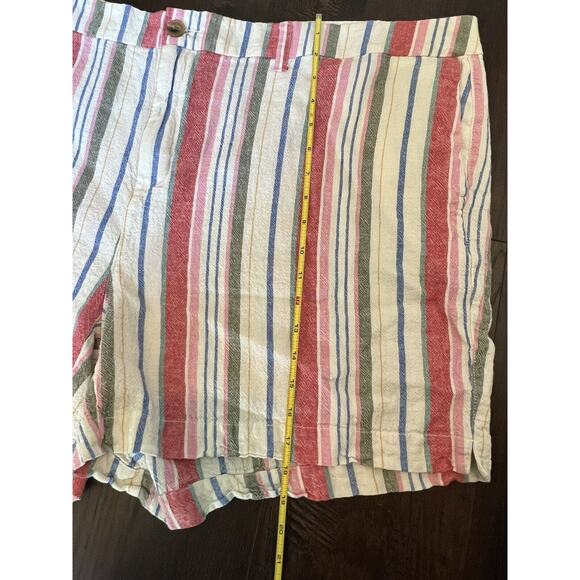 Old Navy Striped Linen Blend Shorts; Woman’s Size 26 Plus 5” Inseam - Picture 3 of 5